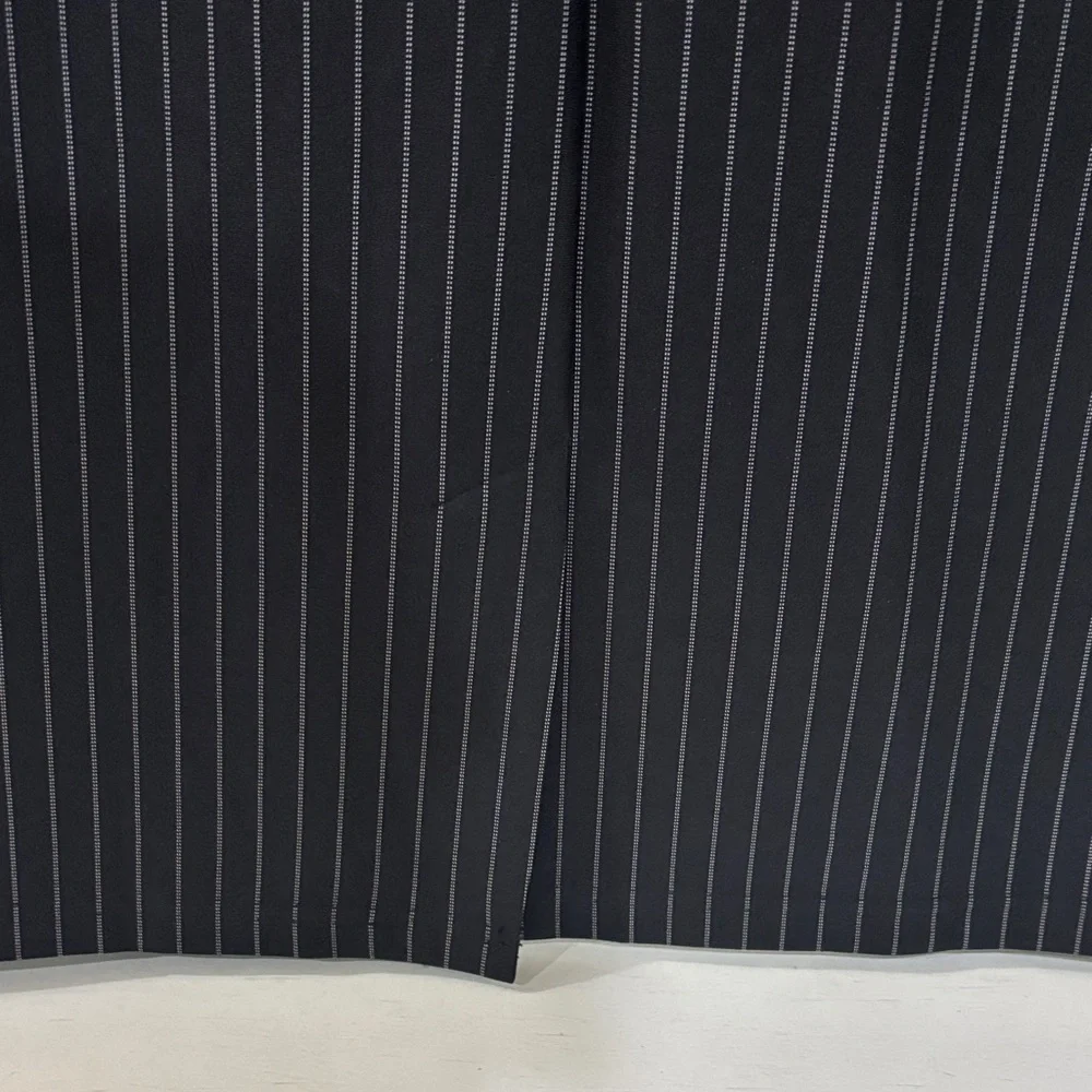 NWT Black White Pinstripe Fitted Stretchy Dress XXL Cocktail Formal /Office Work - Picture 8 of 13